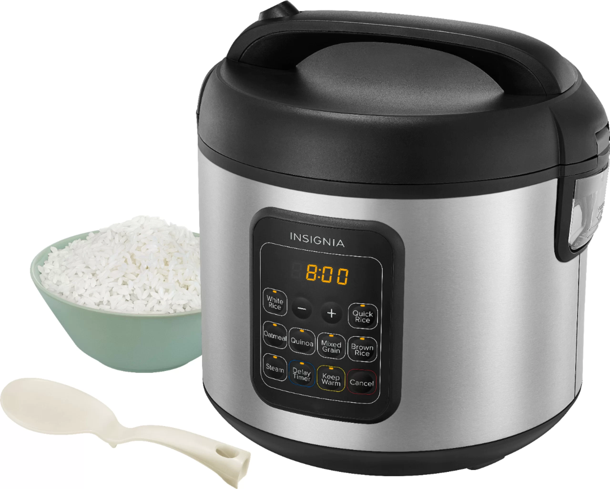 Insignia™ – 20-Cup Rice Cooker and Steamer – Stainless Steel – Just $24.99 at Best Buy