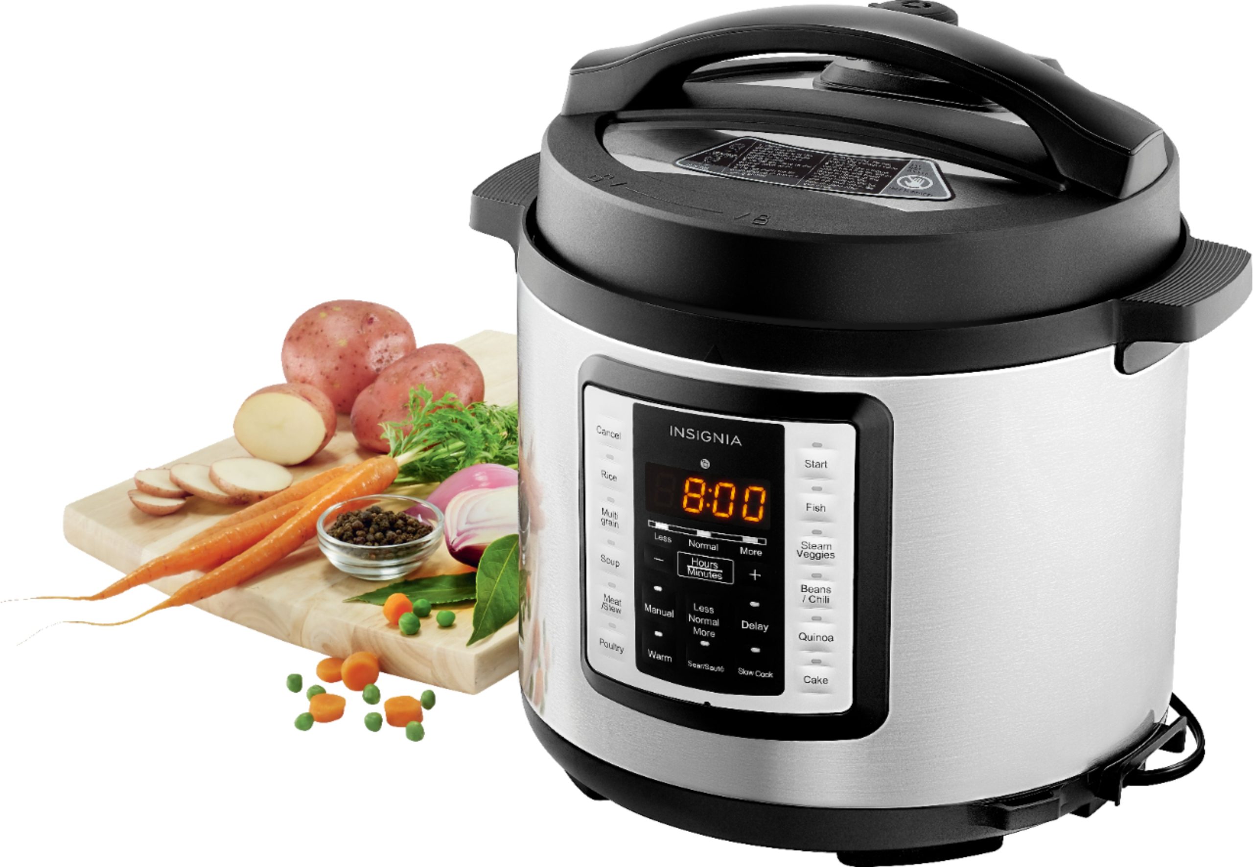 Insignia™ – 6qt Multi-Function Pressure Cooker – Stainless Steel – Just $29.99 at Best Buy