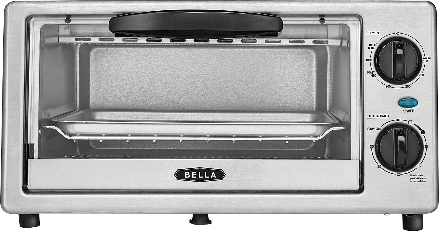 Bella – 4-Slice Toaster Oven – Black/silver – Just $31.99 at Best Buy