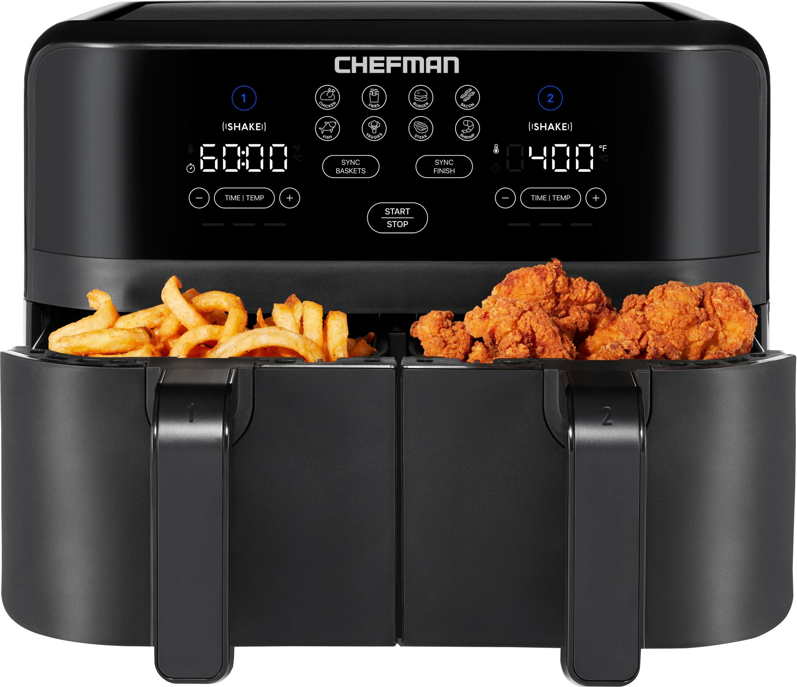 Chefman TurboFry 9 Qt. Digital Touch Dual Basket Air Fryer – Matte Black – Just $69.99 at Best Buy