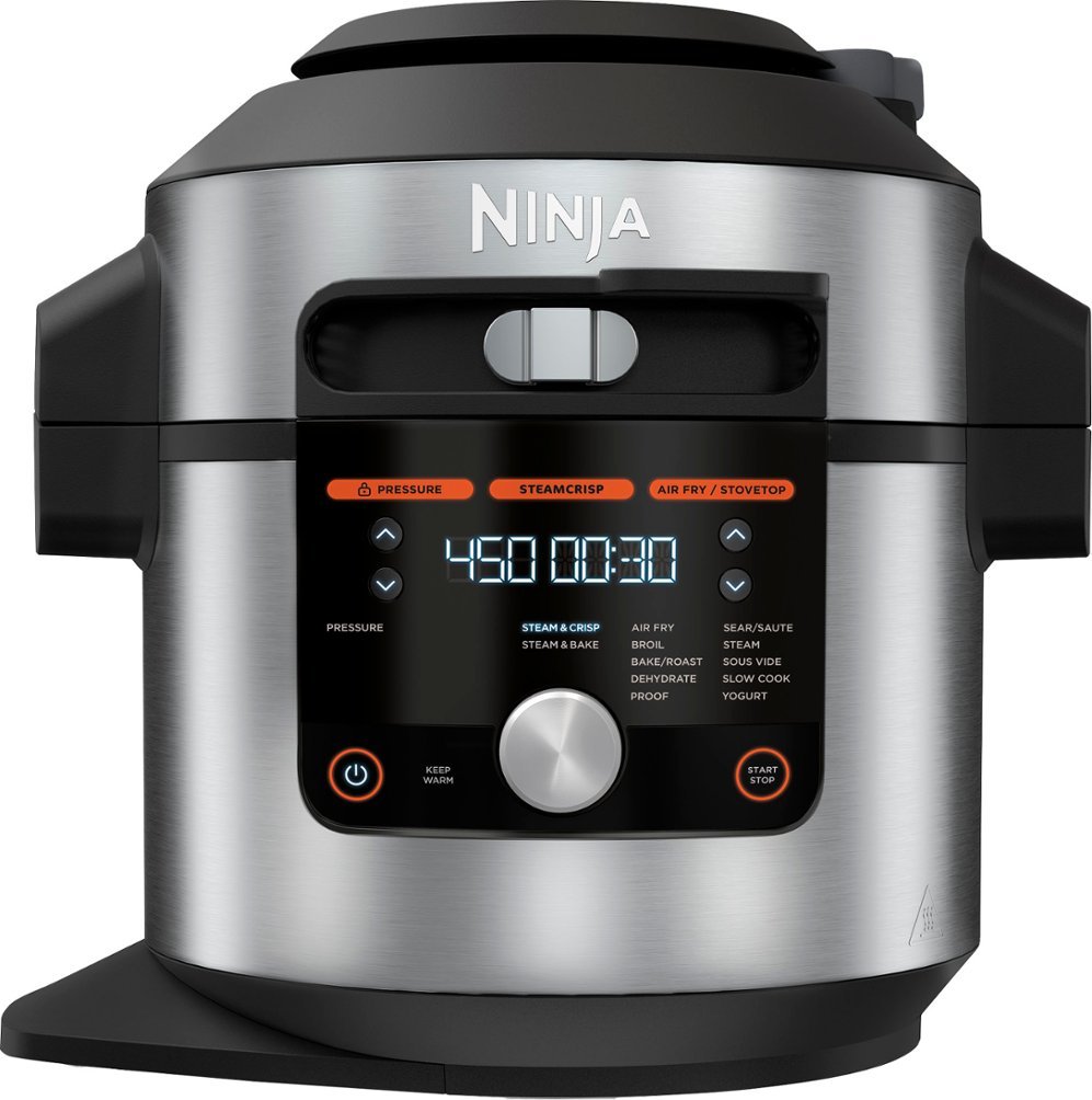 Ninja – Foodi 14-in-1 8qt. XL Pressure Cooker & Steam Fryer with SmartLid – Stainless/Black – Just $129.99 at Best Buy